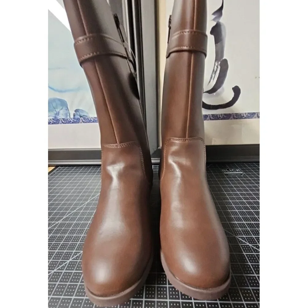 Stride‎ Rite Kids UK4/ US 5M Big kid BROWN Josephine Boots youth girl